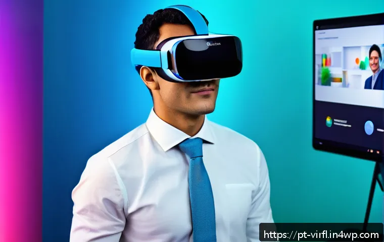 가상 정체성의 발전과 기술 동향 - A futuristic digital avatar creation scene inside a vibrant Brazilian tech startup office, showing a...